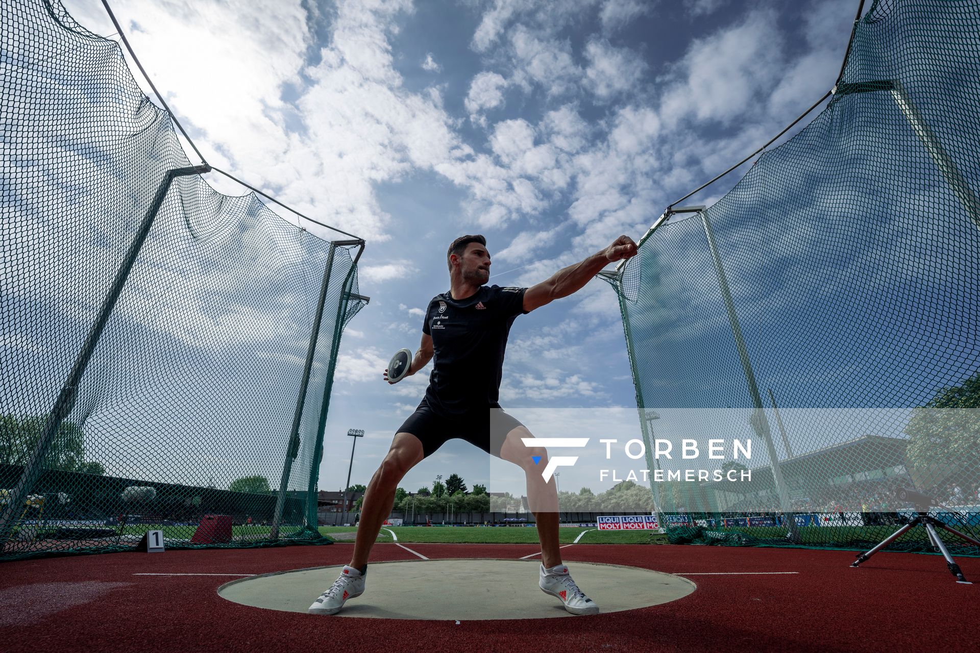 Tim Nowak (SSV Ulm 1846) beim Diskuswerfen am 08.05.2022 beim Stadtwerke Ratingen Mehrkampf-Meeting 2022 in Ratingen